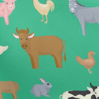 Cartoon Domestic Animals Doodl Pongee