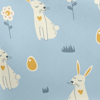 Elegant Bunny And Easter Eggs Pongee