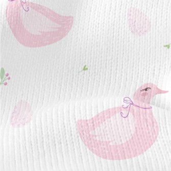 Elegant Pink Swan Stretch Jersey