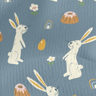 Festive Bunny With Cake Stretch Jersey