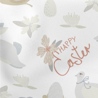 Exquisite Easter Illustrations Lightweight Cotton Poplin