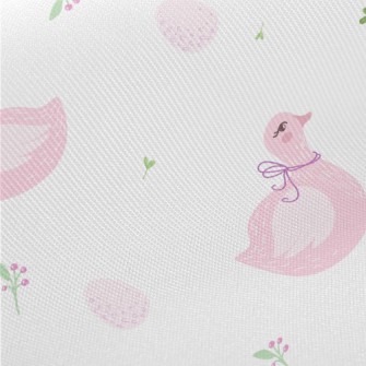 Elegant Pink Swan Midweight Cotton Poplin