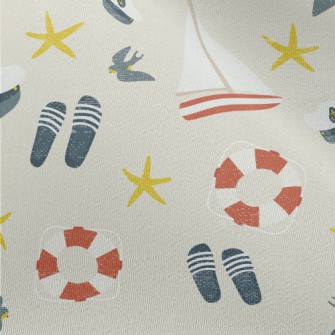 Navy Cap Sailboat Chiffon