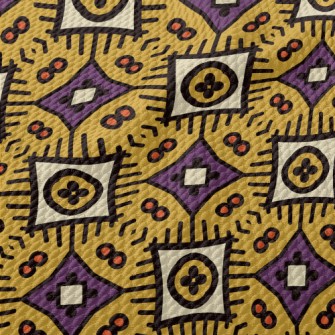 Cartoon Style Geometric Figure Birdseye Piqué