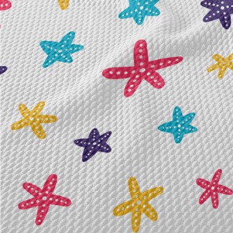 Big And Small Starfish Birdseye Piqué