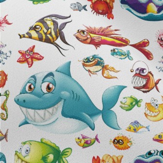 King Shark In The Sea Chiffon