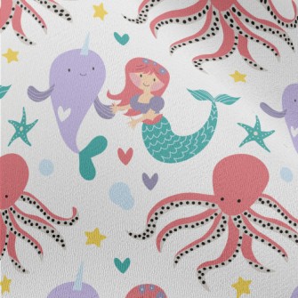 Mermaid Dolphin Octopus Chiffon