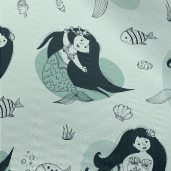 Beautiful Long Hair Mermaid Chiffon