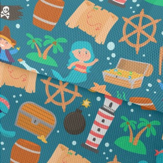 Mermaid Pirate Treasure Waterproof Oxford