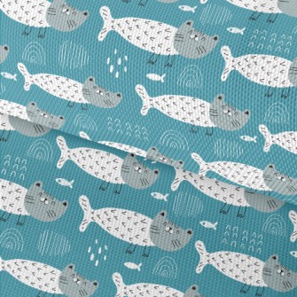 Smiling Mermaid Cat Waterproof Oxford