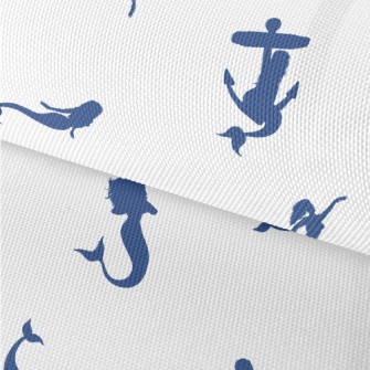 Mermaid Silhouette With Anchor Waterproof Oxford