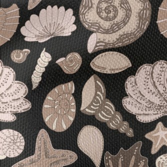 Seafloor Shell Fossils Waterproof Canvas