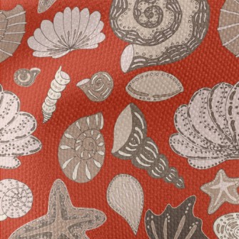 Mysterious Shellfish Fossils F Waterproof Canvas