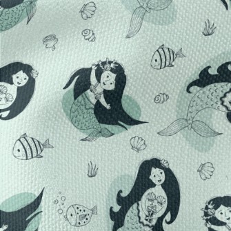Beautiful Long Hair Mermaid Waterproof Canvas