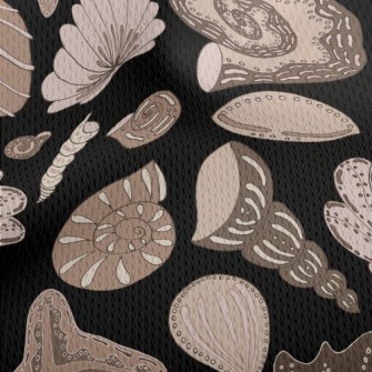 Seafloor Shell Fossils Athletic Mesh Flat Back