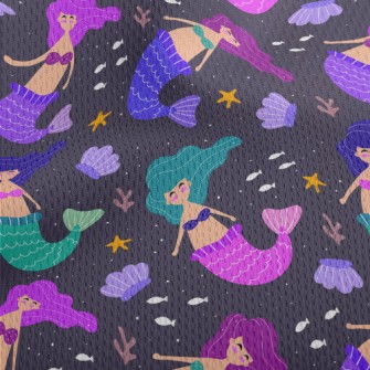 Beautiful Mermaid Princess Athletic Mesh Flat Back