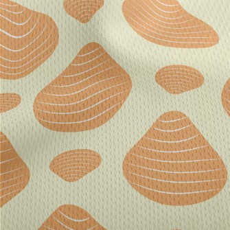 Striped Gourd Shape Athletic Mesh Flat Back