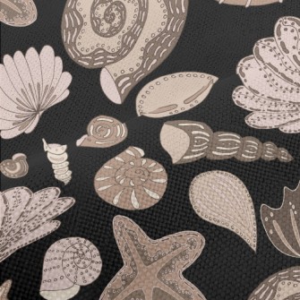 Seafloor Shell Fossils Performance Linen