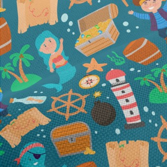 Mermaid Pirate Treasure Performance Linen