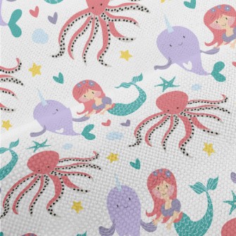 Mermaid Dolphin Octopus Performance Linen