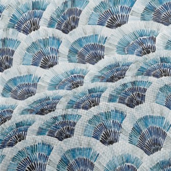 Watercolor Radial Lines Performance Linen