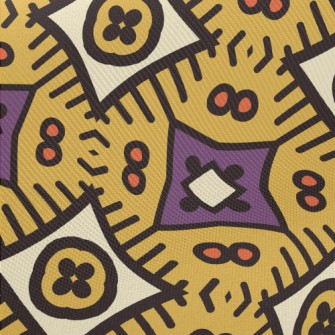 Cartoon Style Geometric Figure Twill