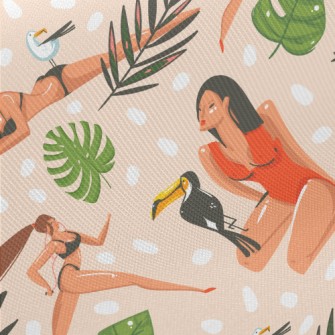 Fitness Swimsuit Girl Twill