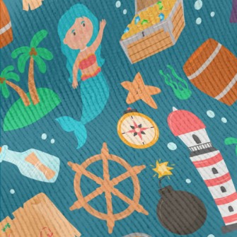 Mermaid Pirate Treasure Standard Corduroy