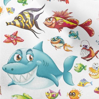 King Shark In The Sea Micro Fleece