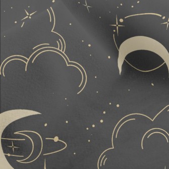 Starry Sky Moon Micro Fleece