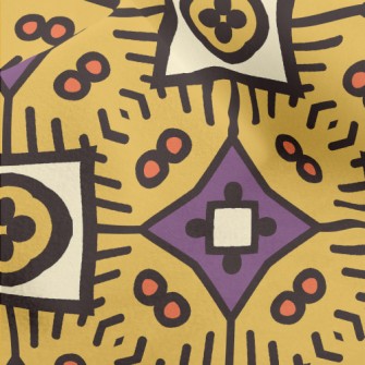 Cartoon Style Geometric Figure Micro Fleece