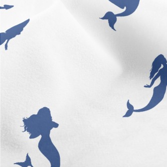 Mermaid Silhouette With Anchor Micro Fleece
