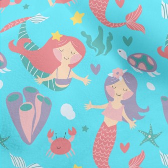Turtle Mermaid Sisters Micro Fleece