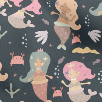 Retro Mermaid Micro Fleece