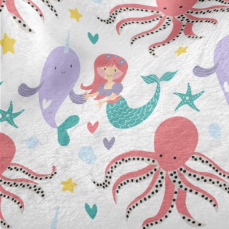 Mermaid Dolphin Octopus Minky