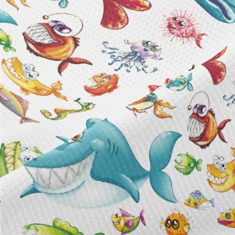 King Shark In The Sea Piqué