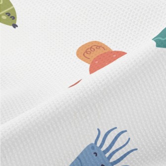 Fun Cartoon Fish Piqué