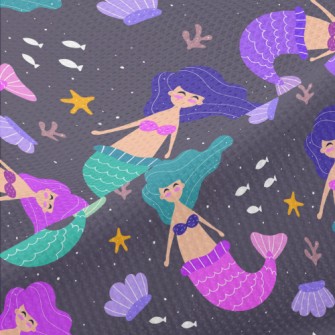 Beautiful Mermaid Princess Piqué