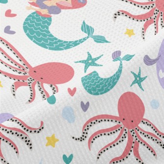 Mermaid Dolphin Octopus Piqué