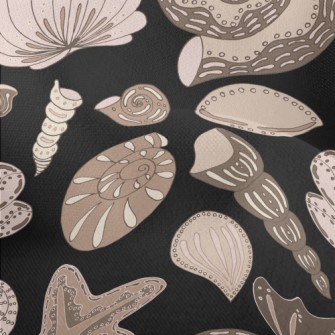 Seafloor Shell Fossils Lightweight Performance Linen