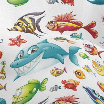 King Shark In The Sea Lightweight Performance Linen