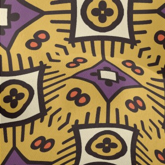 Cartoon Style Geometric Figure Lightweight Performance Linen