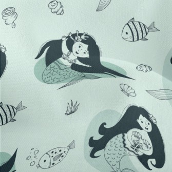 Beautiful Long Hair Mermaid Lightweight Performance Linen