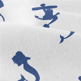 Mermaid Silhouette With Anchor Modern Jersey