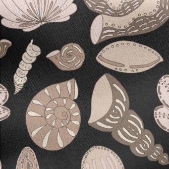 Seafloor Shell Fossils Jersey Backed Fleece