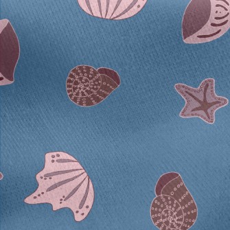 Pink Shell Snails Jersey Backed Fleece