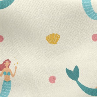 Lively Mermaid Jersey Backed Fleece