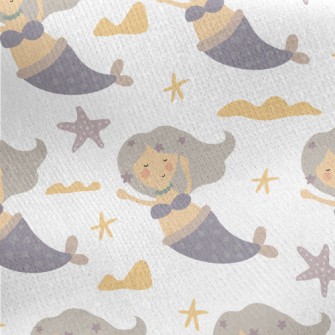 Starfish Dream Mermaid Jersey Backed Fleece
