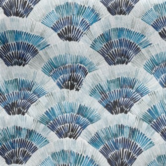 Watercolor Radial Lines Jersey Backed Fleece