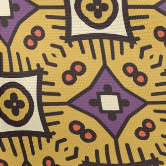 Cartoon Style Geometric Figure Pongee